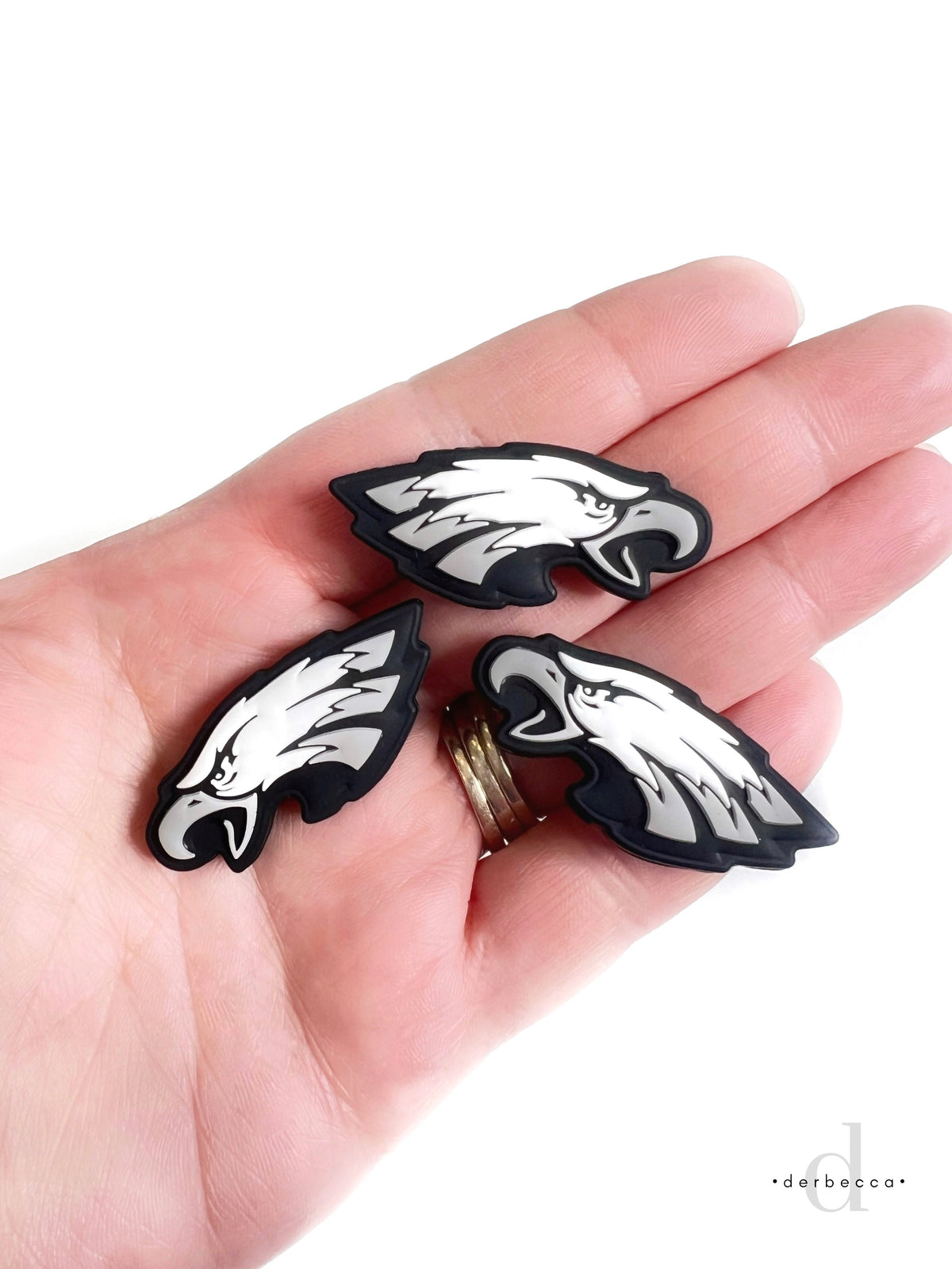 Philadelphia Eagles Silicone Focal Beads Philly Team Logo Eagle Bird