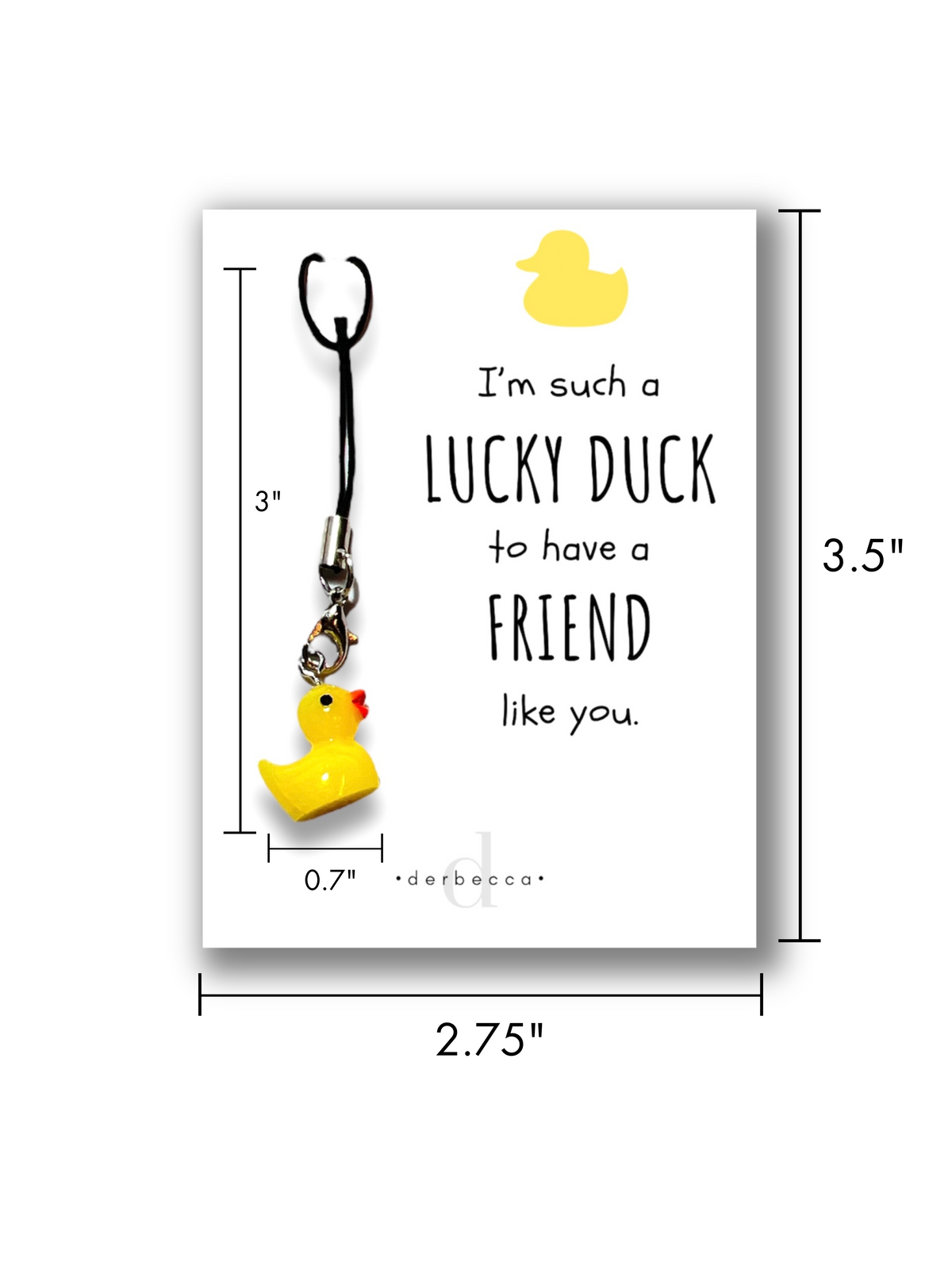 I'm a Lucky Duck to have a Friend Like You Charm Gift