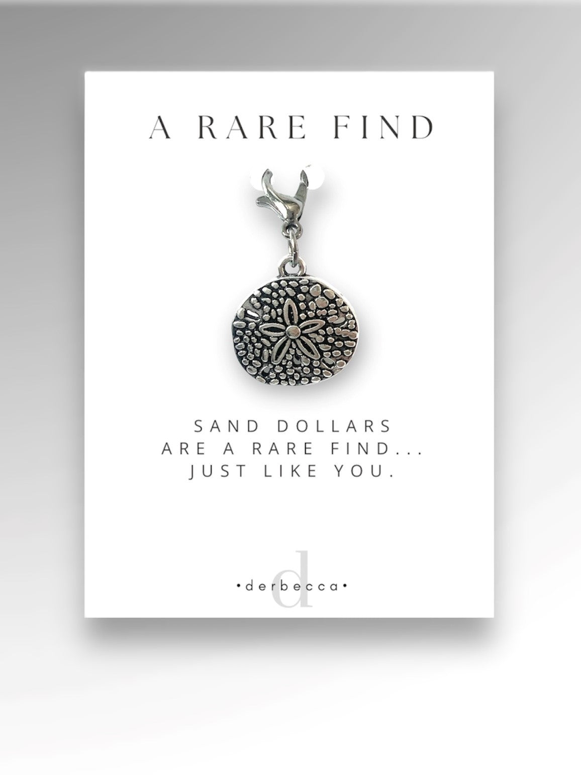 Sand Dollar Charm Gift Zipper Pull Purse Tag Charm with Poem Verse Card Sentimental Motivational Inspirational Gift