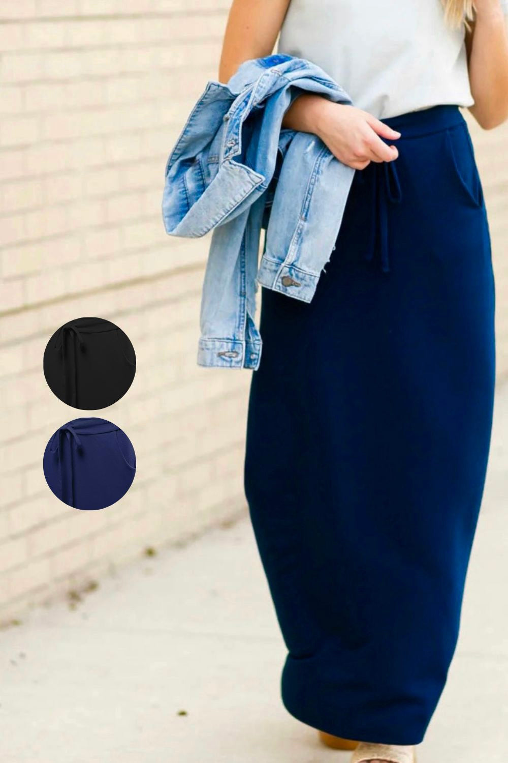 Super Soft Maxi Skirt full length Comfortable Fabric