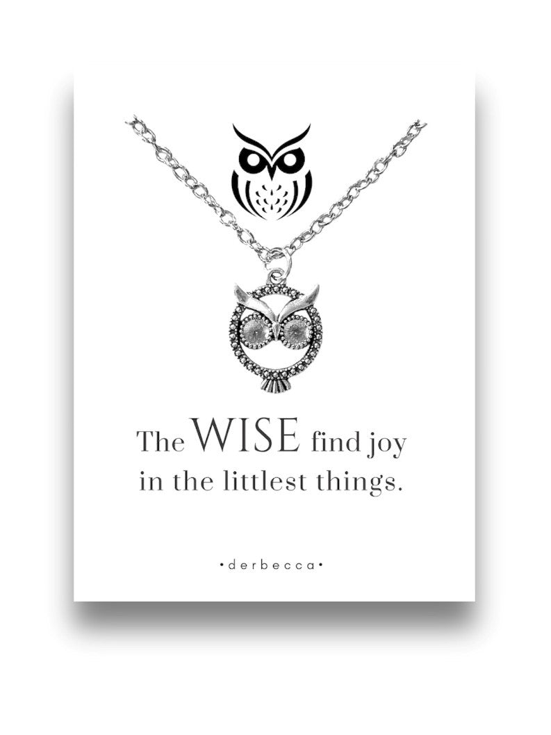 The Wise Owl Message Necklace
