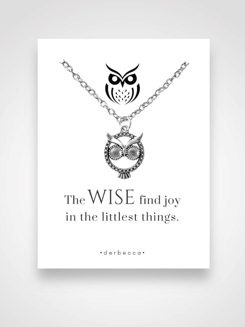 The Wise Owl Message Necklace