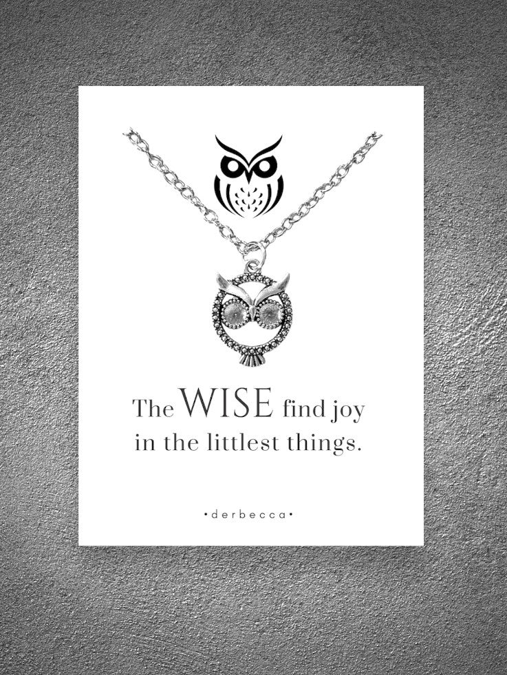 The Wise Owl Message Necklace