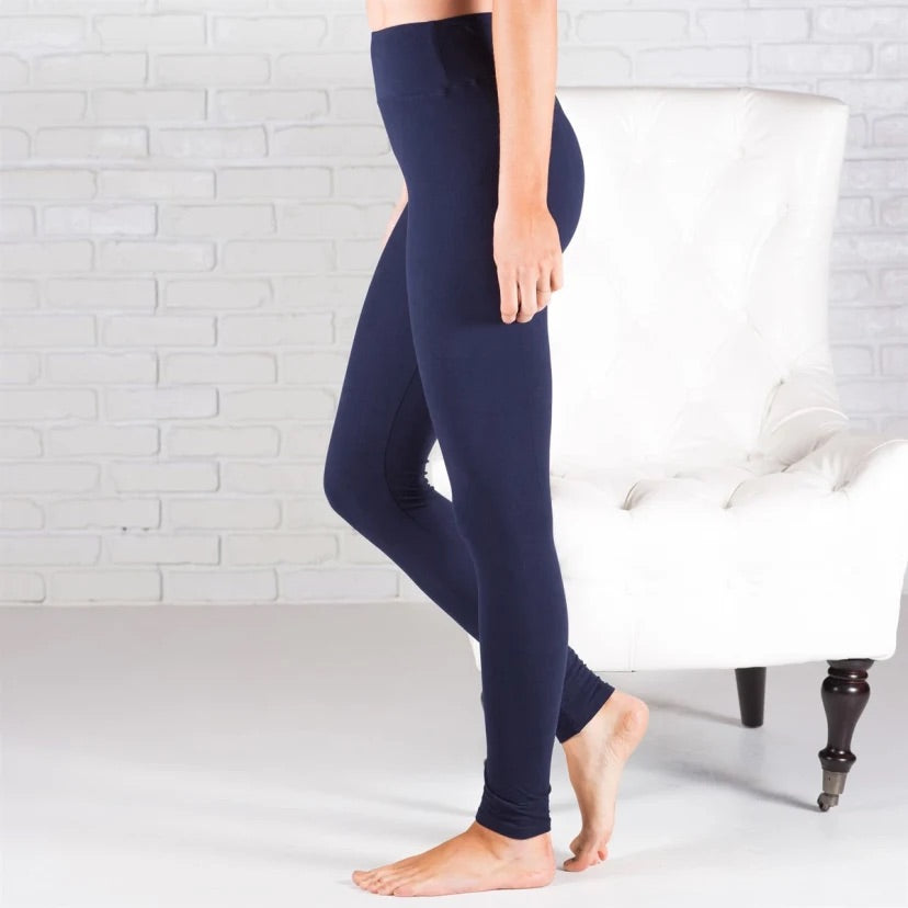 Solid Athleisure Leggings Buttery Soft Brushed Microfiber 3 Inch Waistband True to Size  OS 0-10 TC 12-18 PLUS 18-28