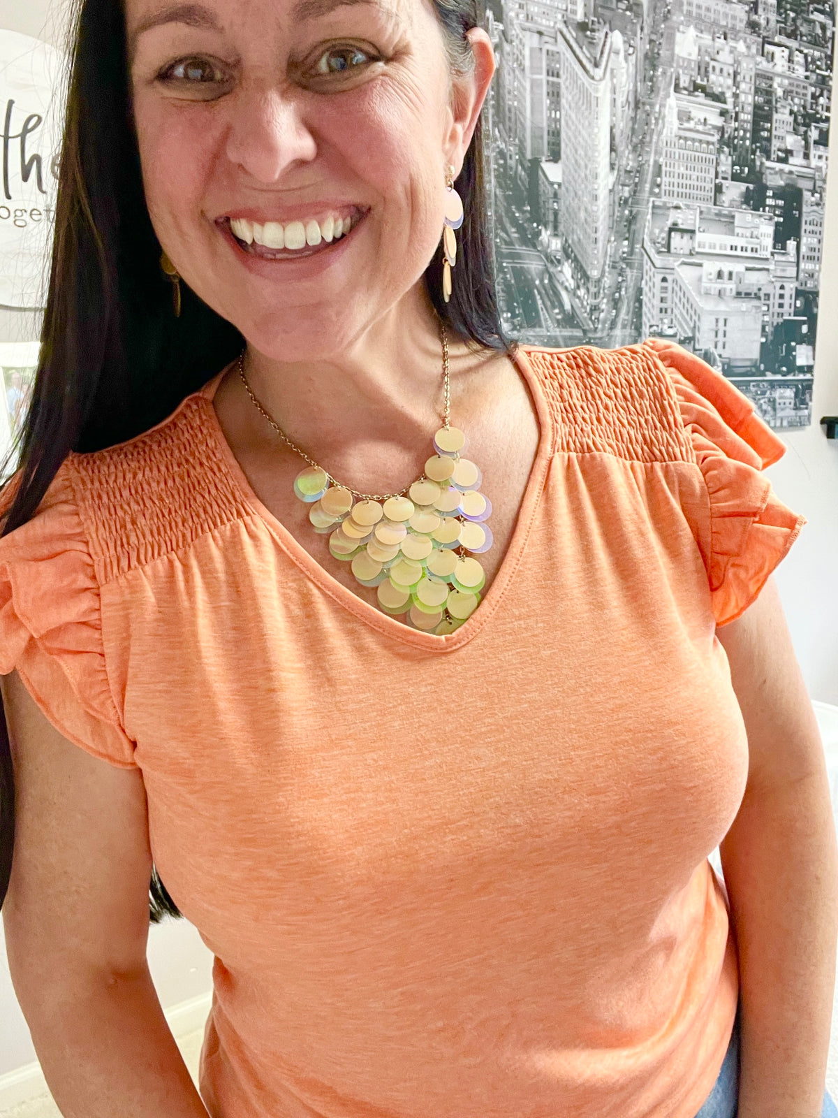 Mermaid Sequin Necklace & Earring Set