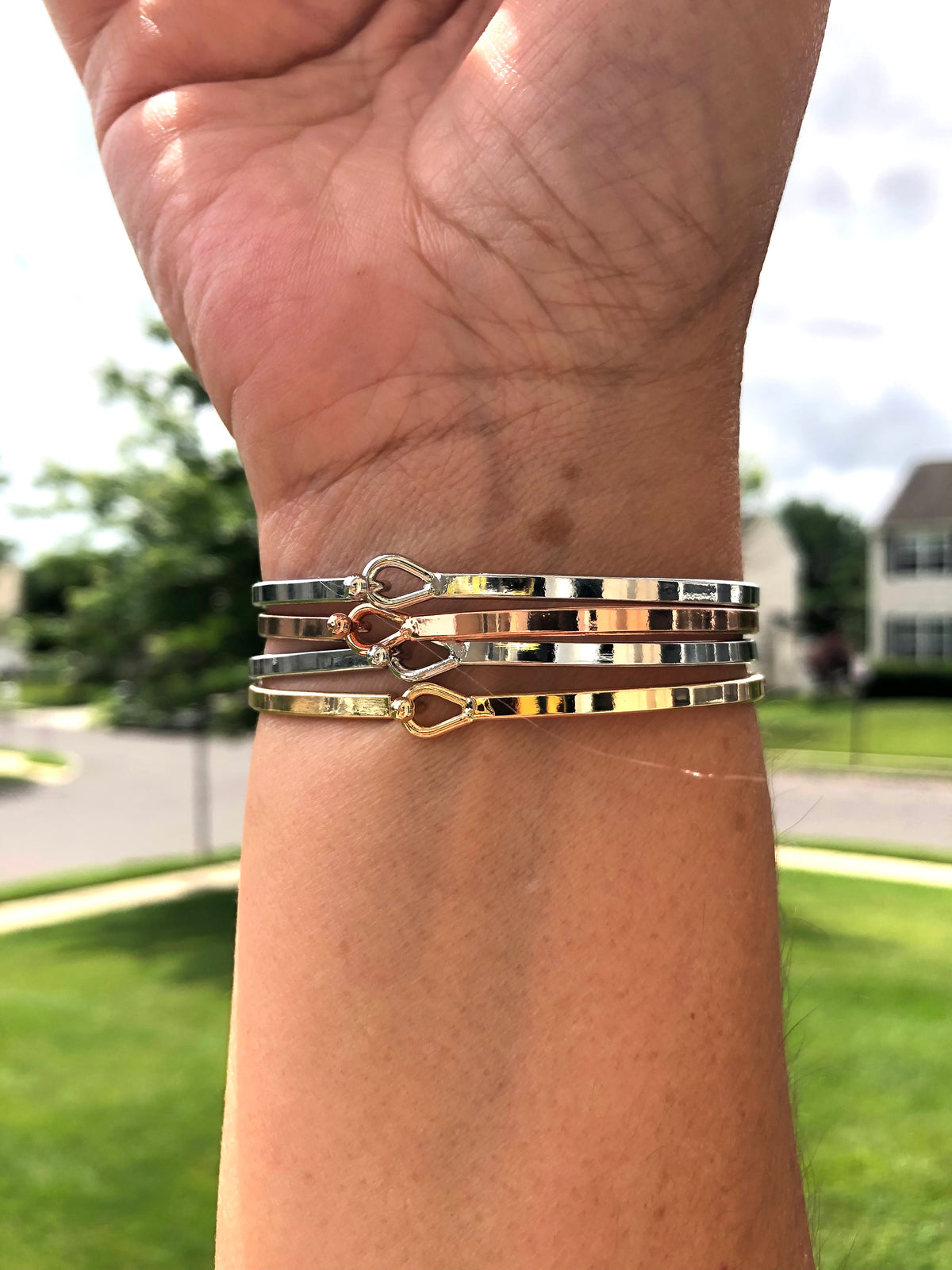 Love Bangle Hook Message Bracelet