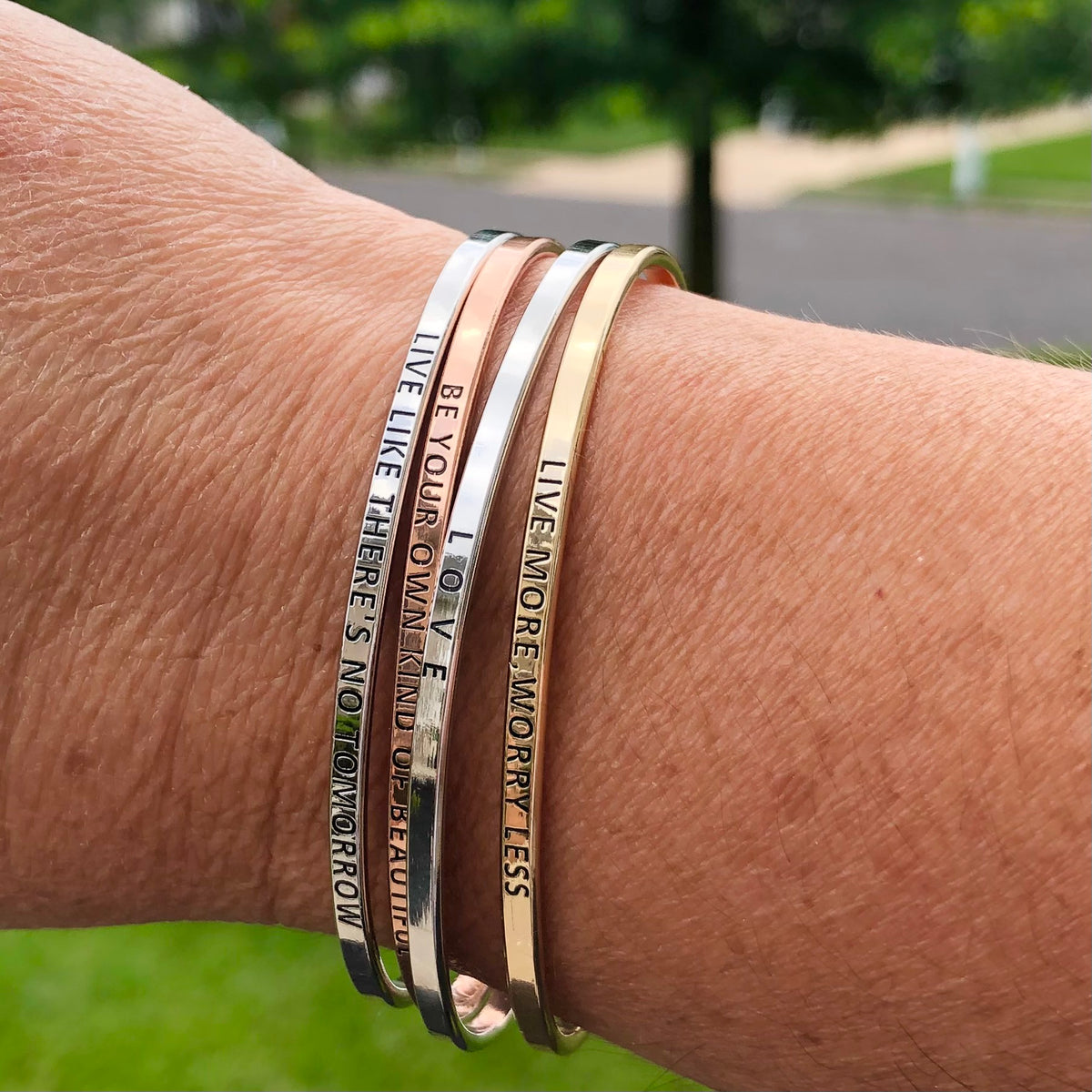 Love Bangle Hook Message Bracelet