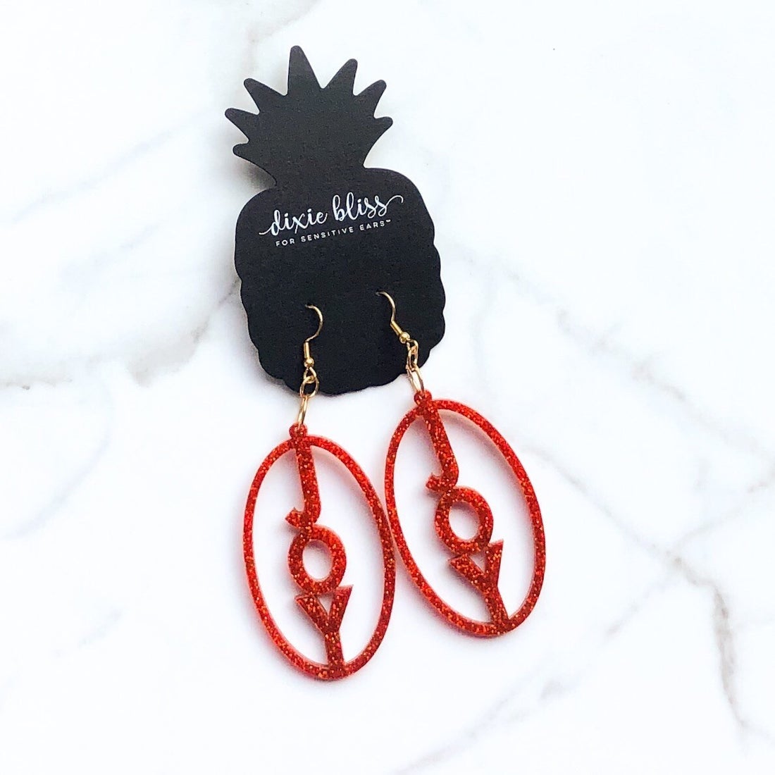 hypoallergenic dixie bliss christmas earrings joy