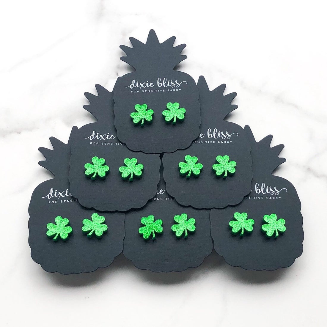 Dixie Bliss Earrings: SPD Shamrocks