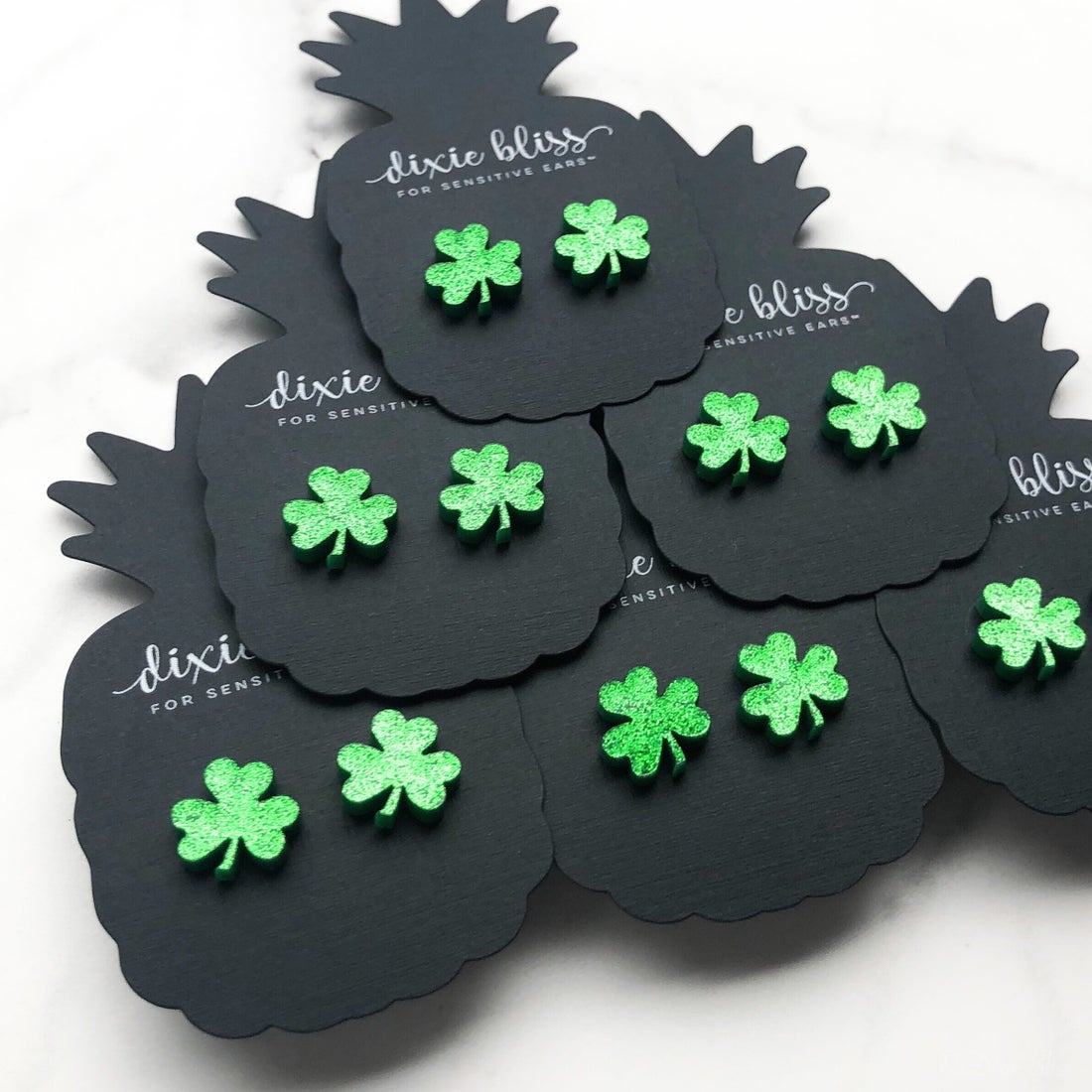 Dixie Bliss Earrings: SPD Shamrocks