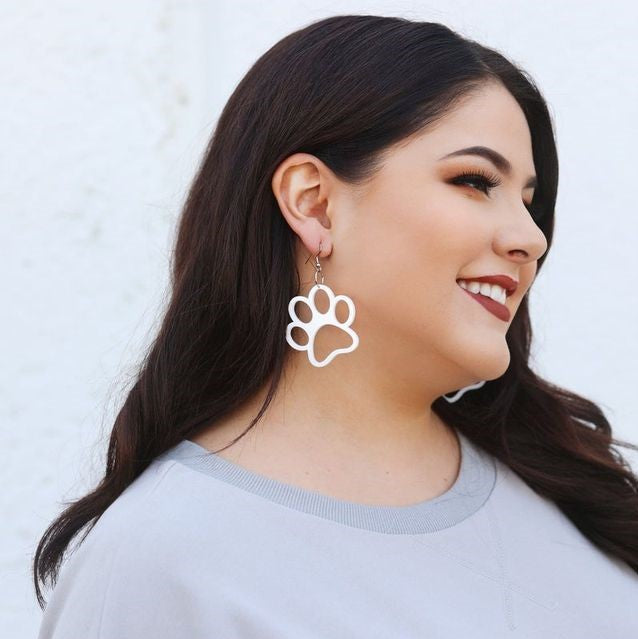 Dixie Bliss Earrings: Paw Print Dangles