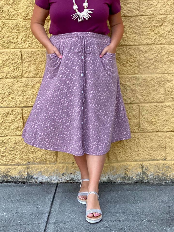 Marsha Skirt 2XL Lilac Floral