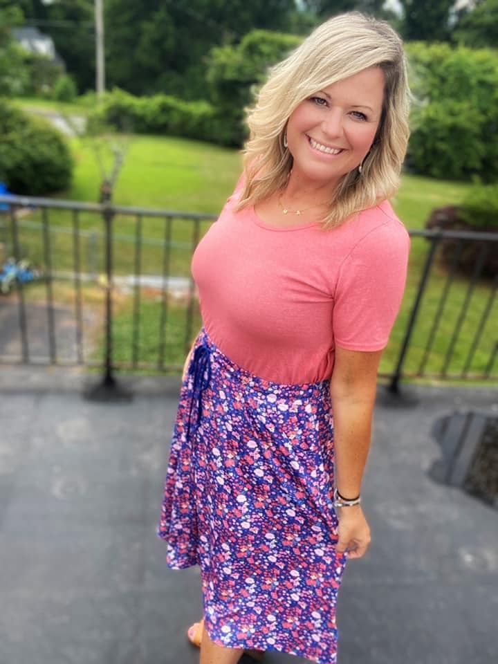Marsha Skirt 2XL Purple Floral