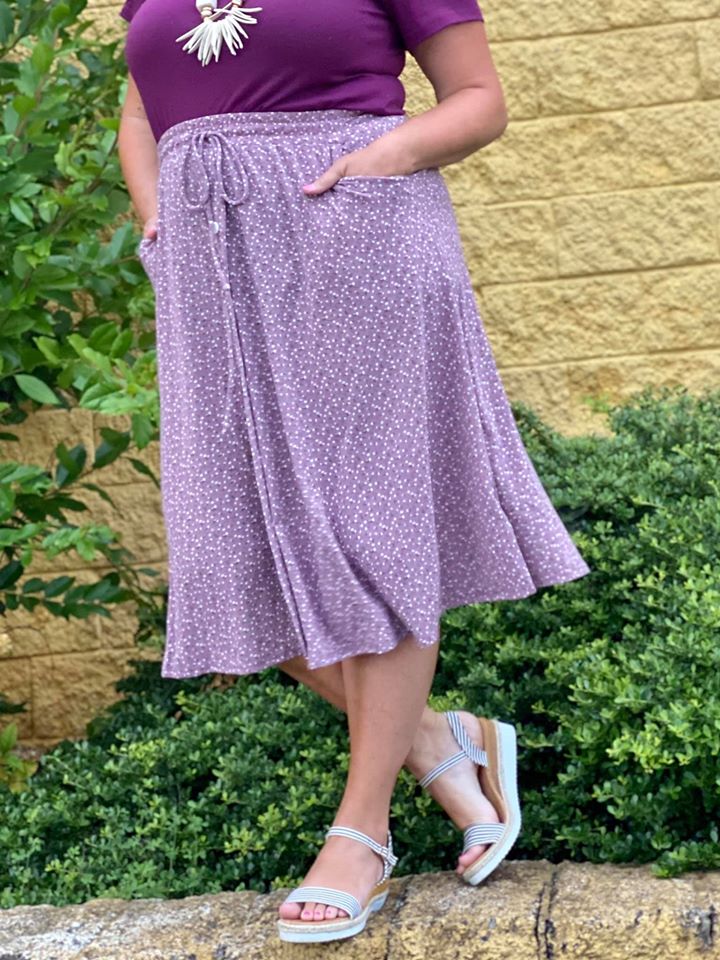 Marsha Skirt 2XL Lilac Floral