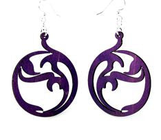 Wooden Circle Art Earrings | 2 colors |
