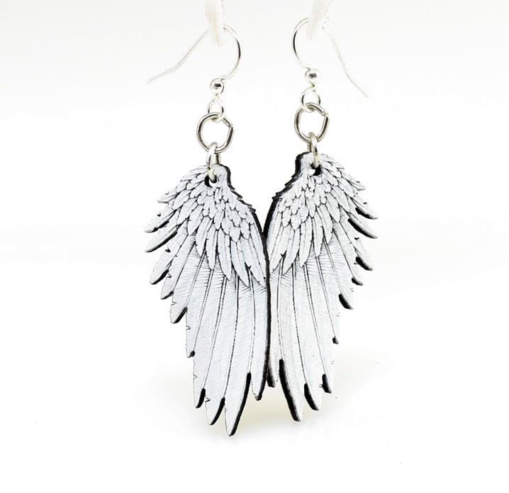 Wooden Angel Wings Earrings