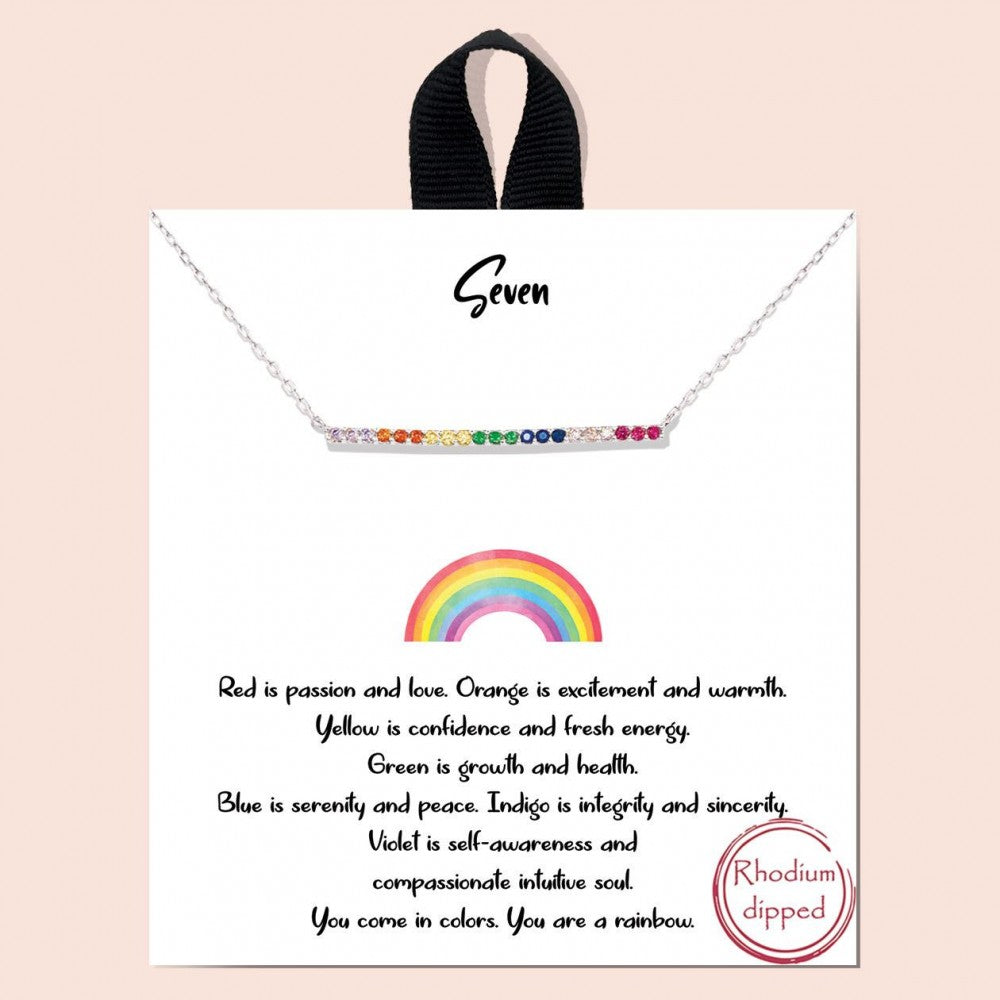 Seven Rainbow Message Necklace