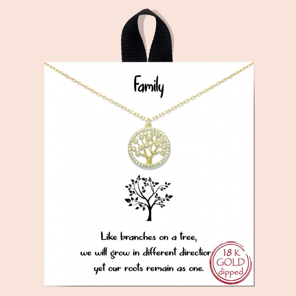 Family Tree of Life Message Necklace