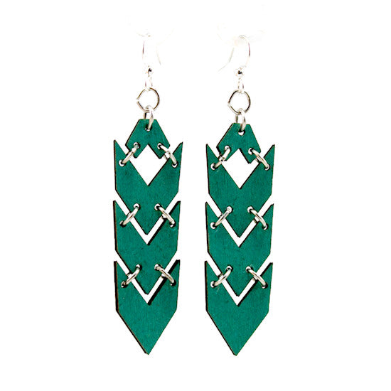 Wooden Tight Chevron Earrings | 3 colors |