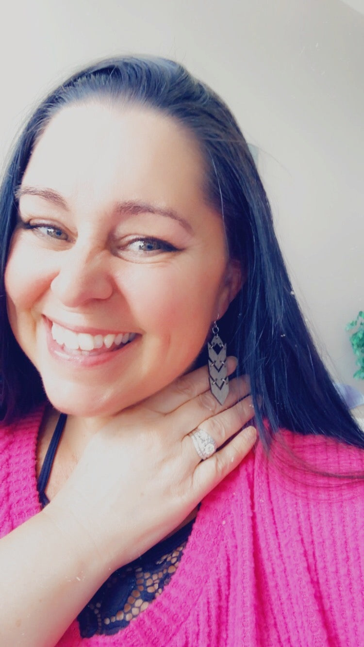 Wooden Tight Chevron Earrings | 3 colors |