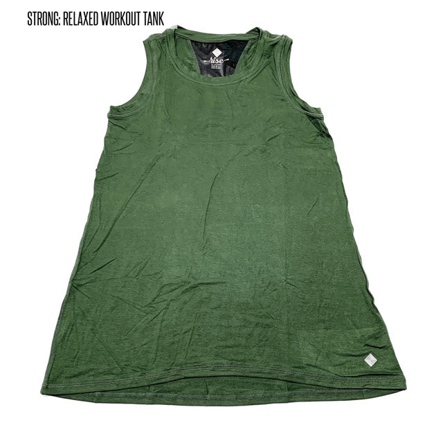 Strong Relaxed Fitness Tank 3XL Green