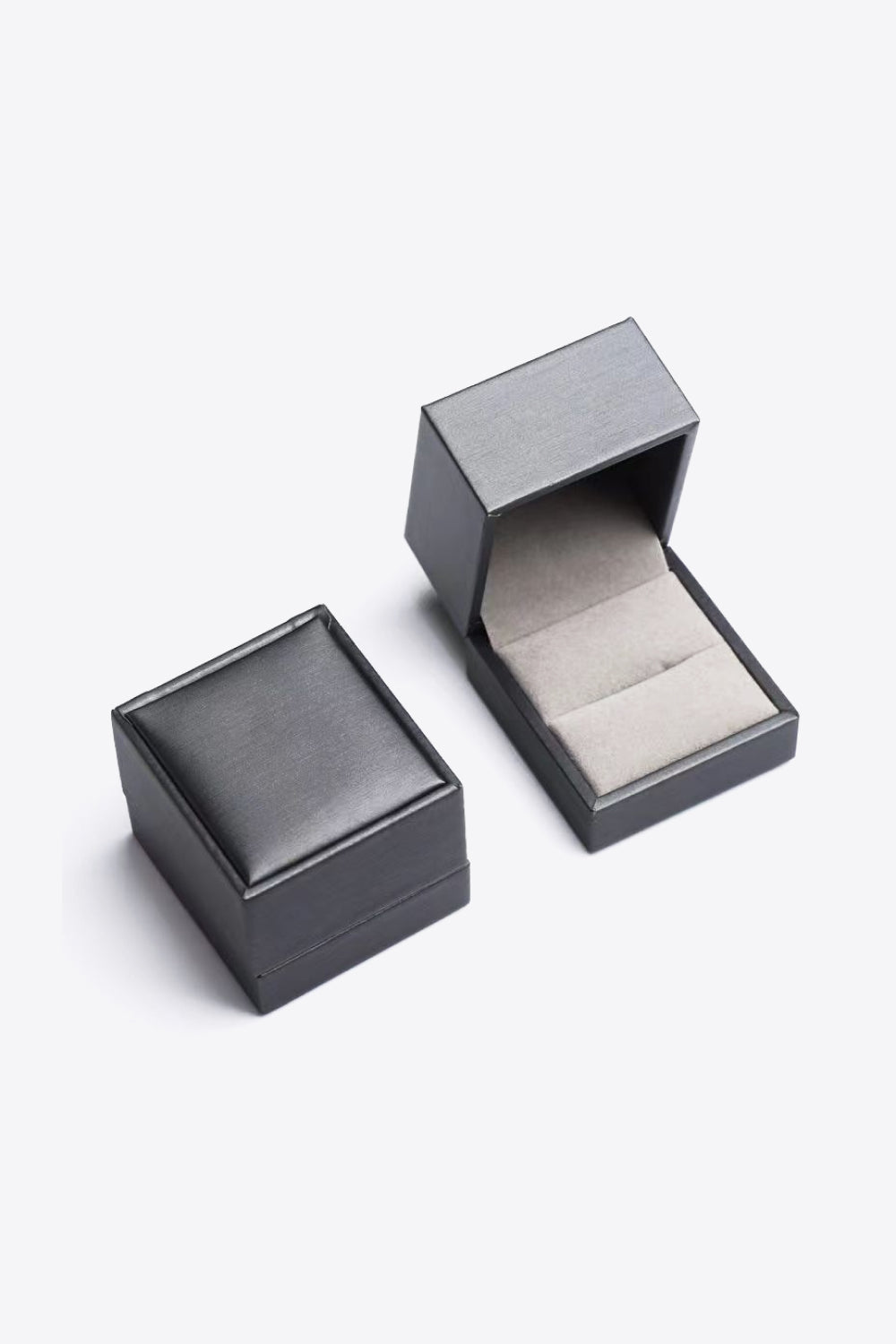 Two-Tone 4-Prong Black Moissanite Stud Earrings