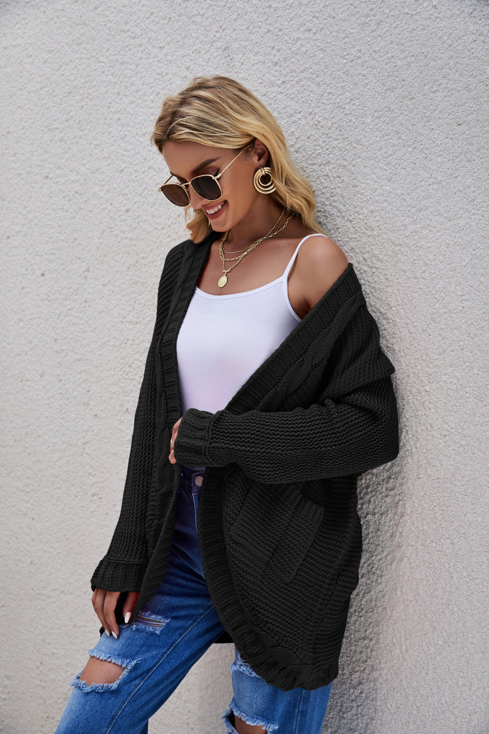 Corinne Cable-Knit Cardigan | 7 colors |