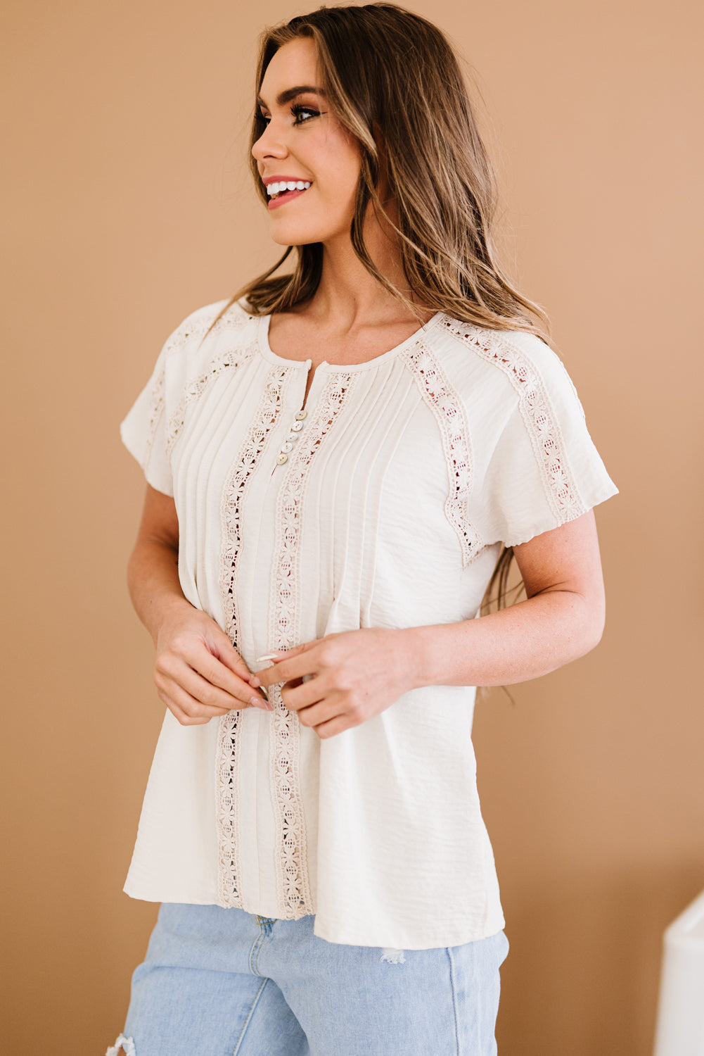 Cape May Crochet Lace Blouse