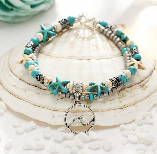 Starfish Wave Anklet
