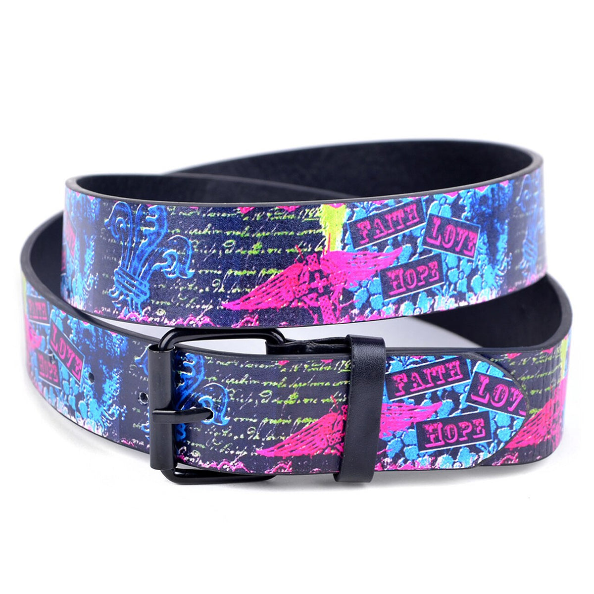 fleur de lis belt punk alternative neon artsy pop cool trendy belt 