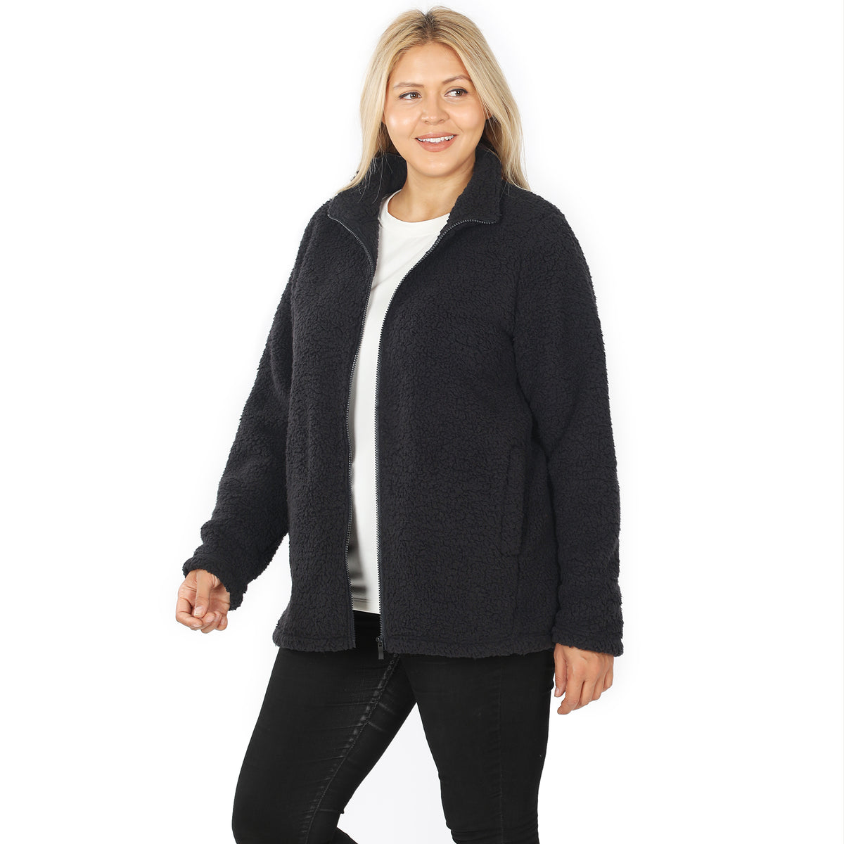 Cozette Sherpa Jacket with Pockets