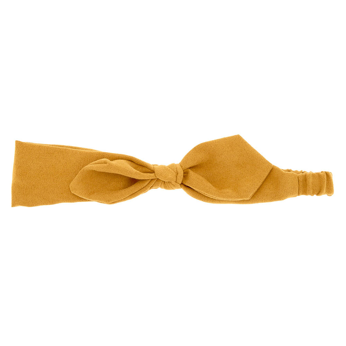 Mustard Suede Bow Headband Wrap
