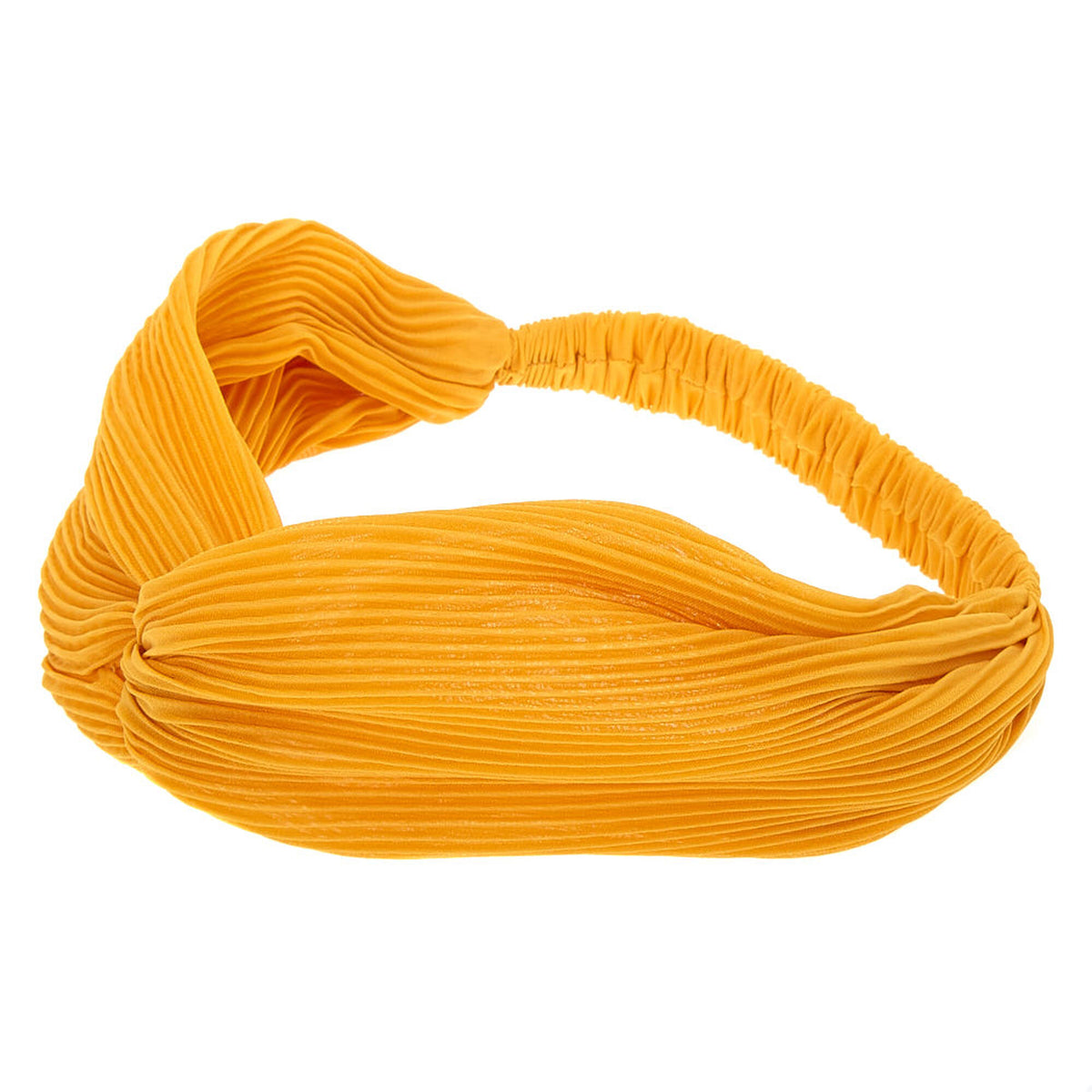 Sunshine Yellow Pleated Headband Wrap