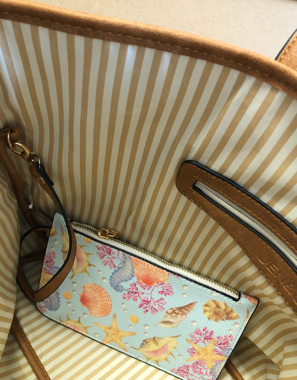 By the Sea Tote & Zipper Wallet Set