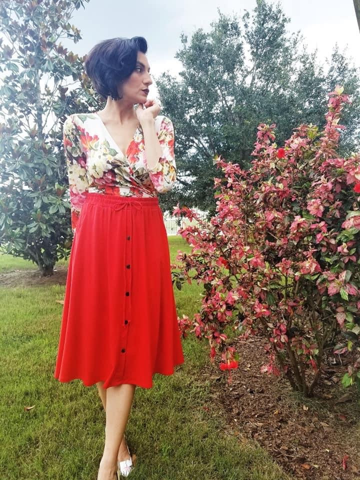 Marsha Skirt 2XL Red