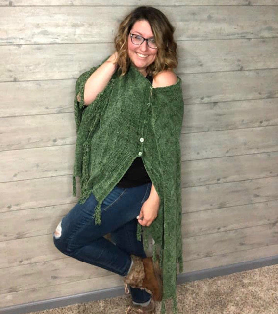 Mimi Shawl Wrap with Buttons