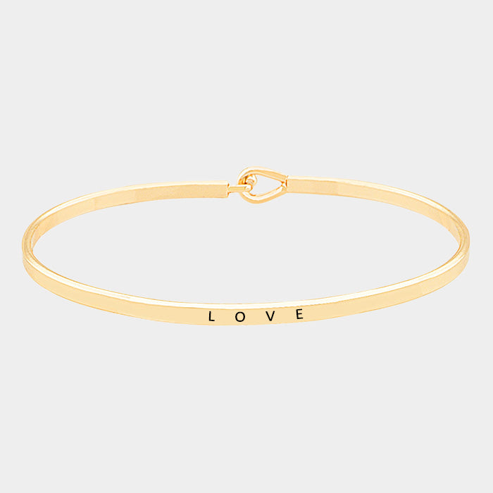Love Bangle Hook Message Bracelet