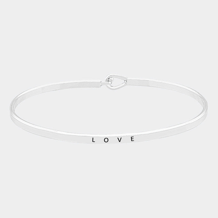 Love Bangle Hook Message Bracelet