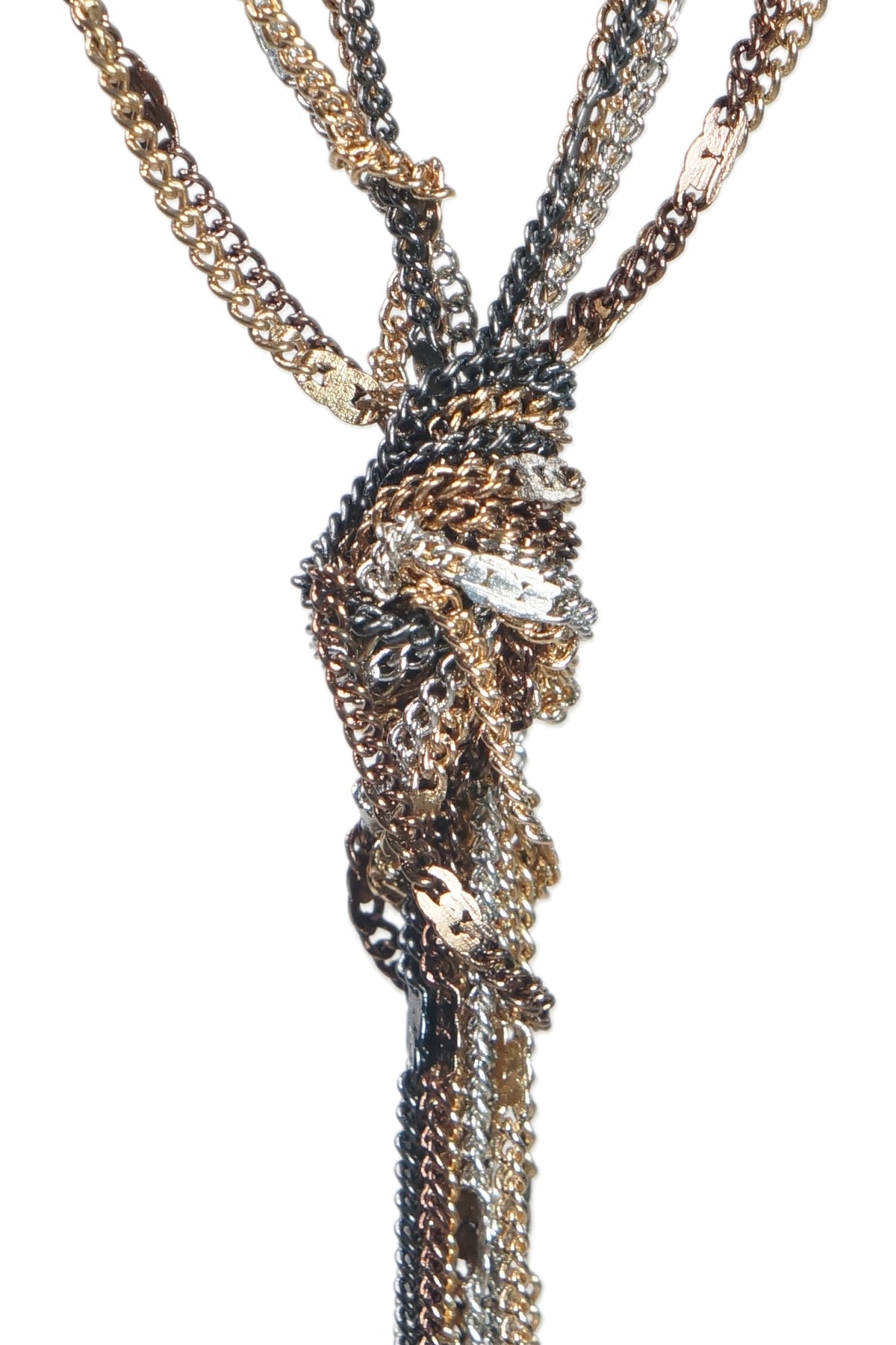 Metal Chain Tassel Y Necklace