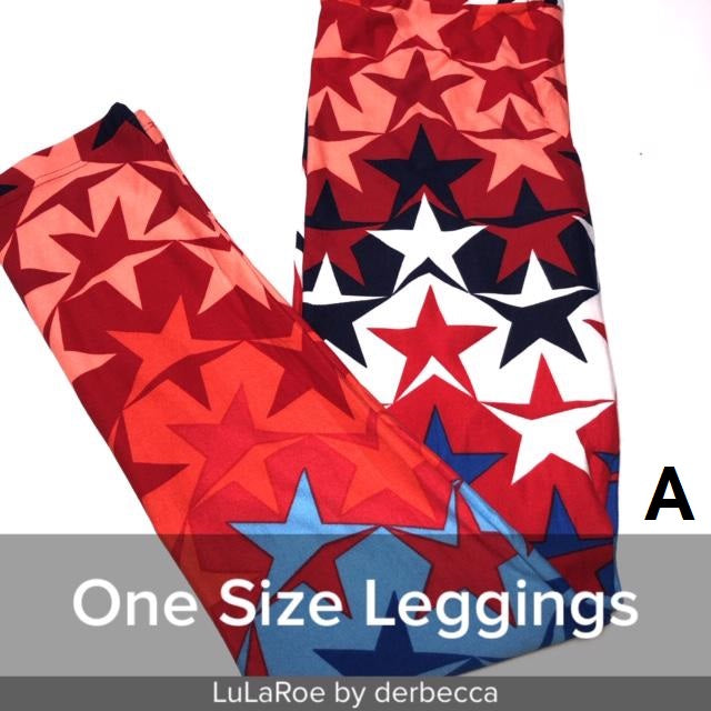 Printed Leggings OS Patriotic