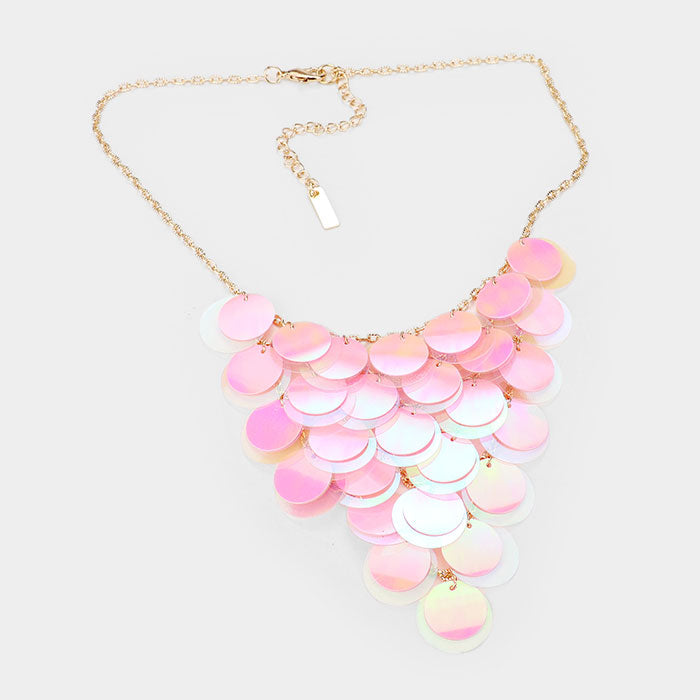 Mermaid Sequin Necklace & Earring Set