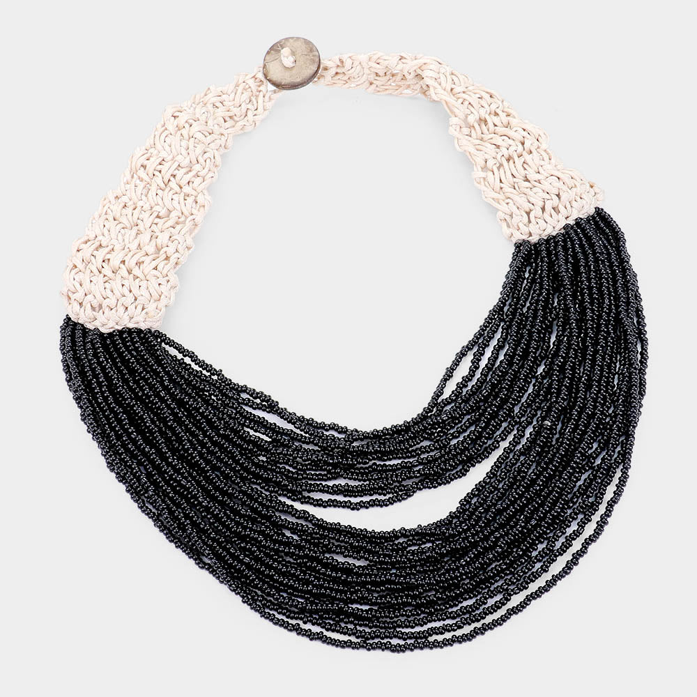 Bead Necklace & Earring Set |4 colors|