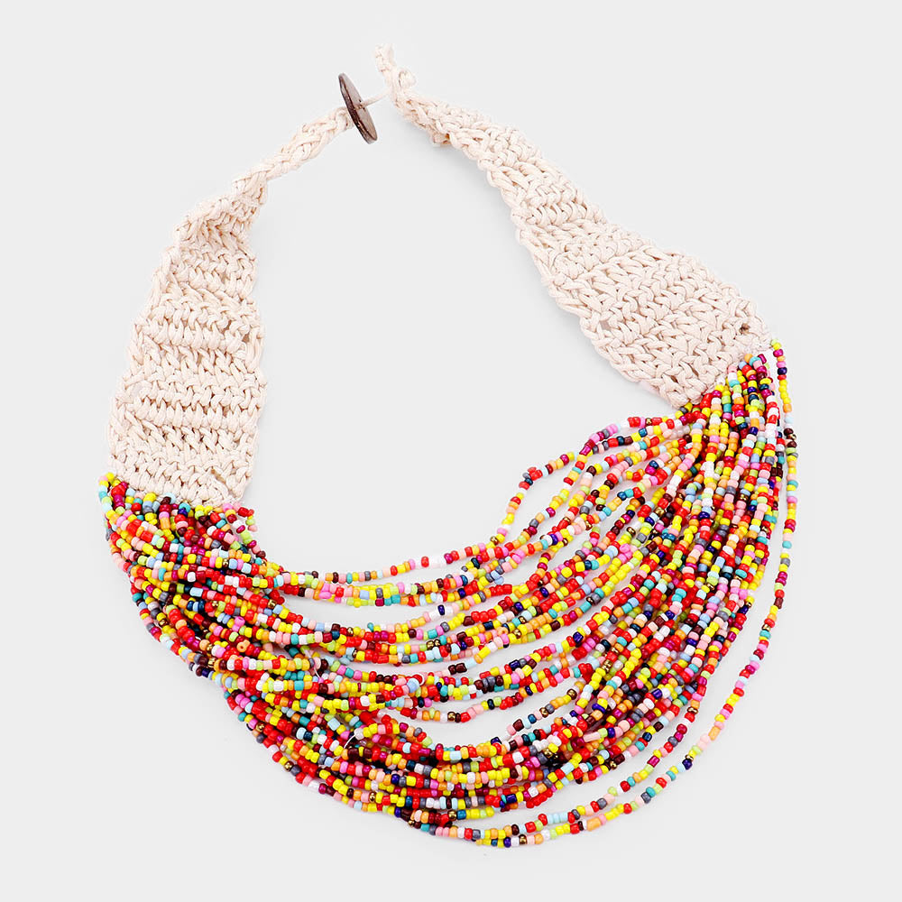 Bead Necklace & Earring Set |4 colors|