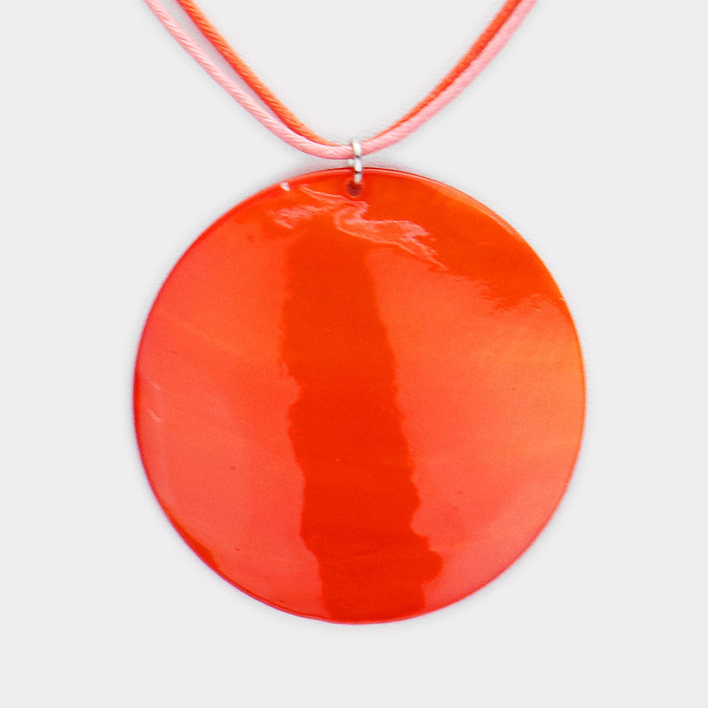 Round Shell Necklace & Earring Set |2 colors|