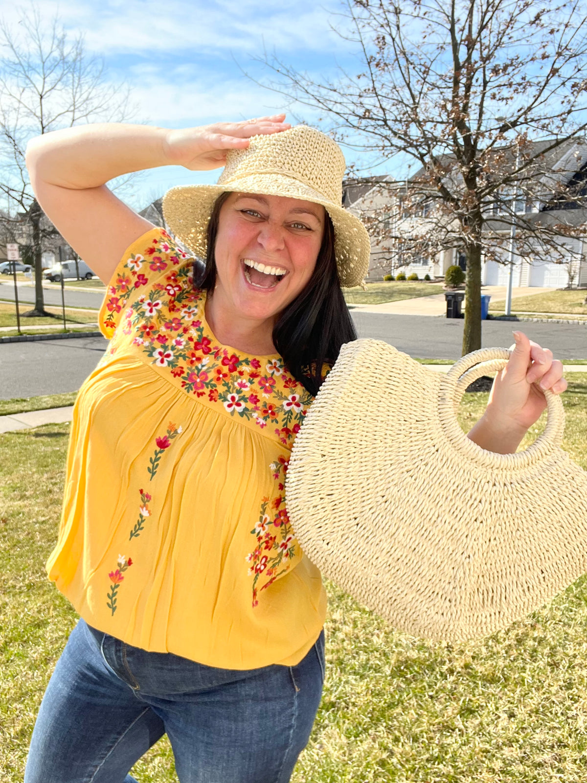 LAST ONE Coastal Cutie Straw Bag