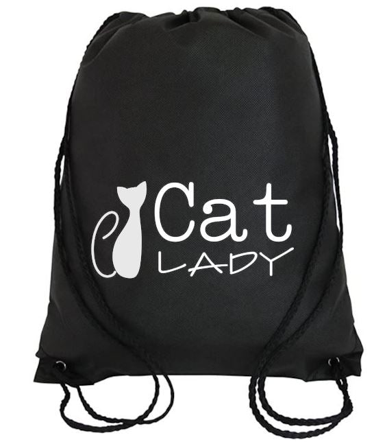Cinch Bag: Cat Lady