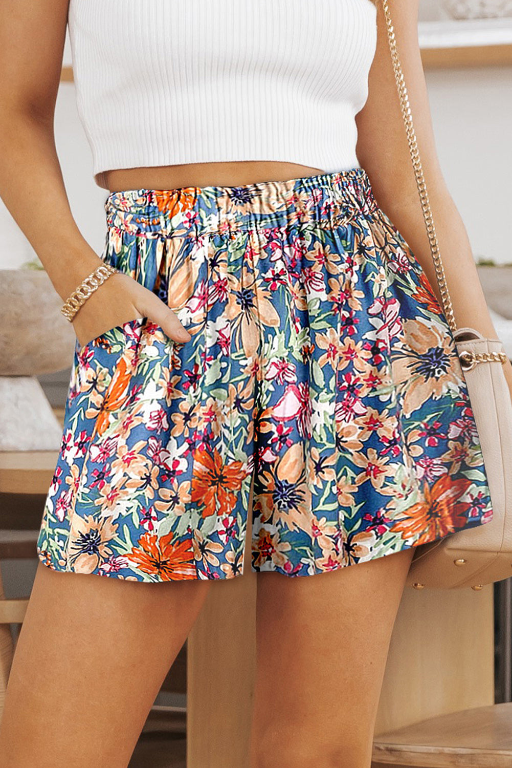 Fawna Floral Shorts with Pockets