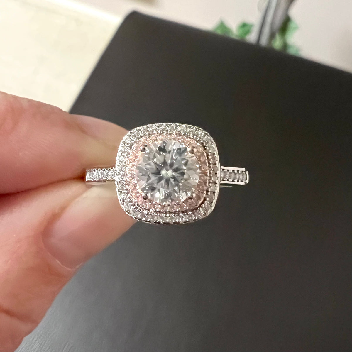 Need You Now Moissanite Geometric Ring