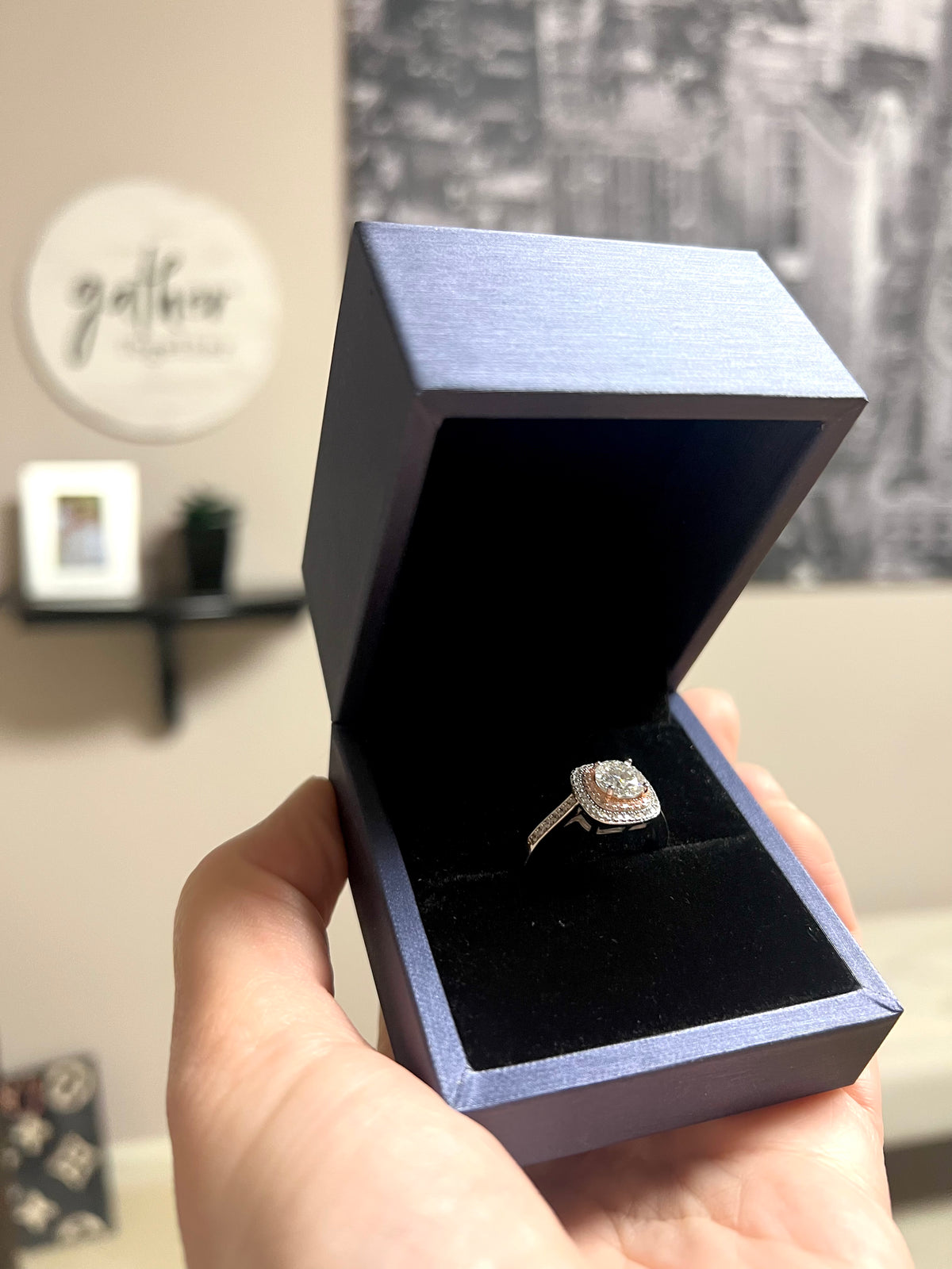 Need You Now Moissanite Geometric Ring