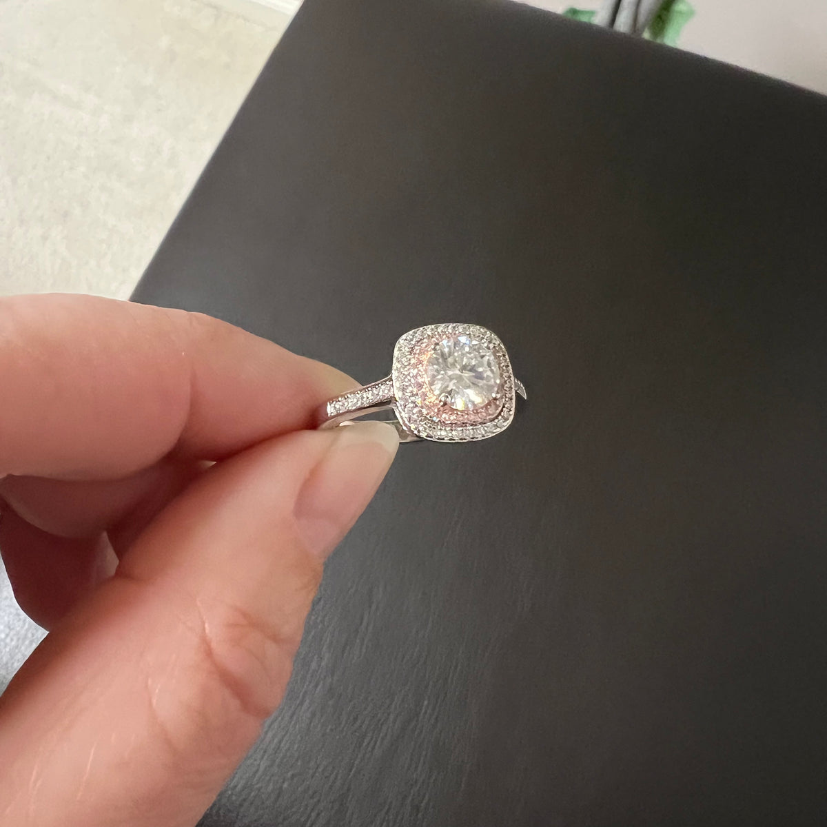 Need You Now Moissanite Geometric Ring